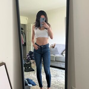American eagle blue washed skinny jeans